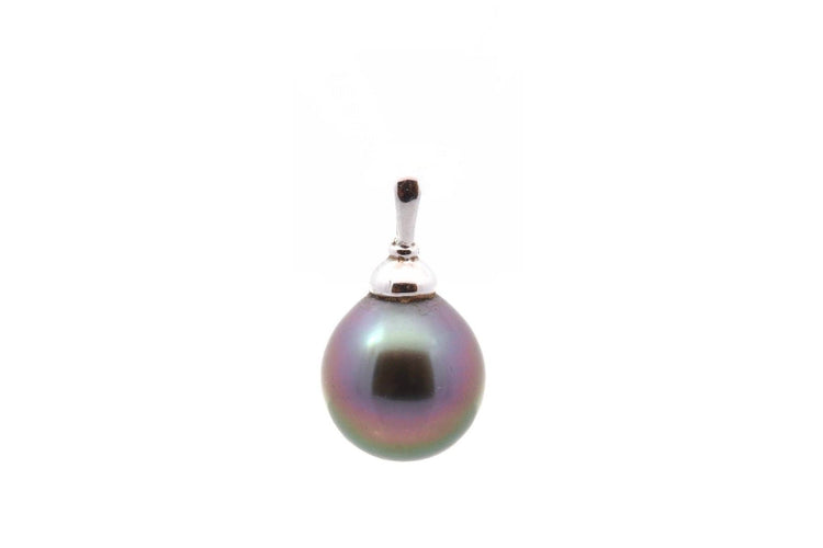 Pendentif Pendentif en or 18k avec perle de culture de Tahiti 12,62 mm 58 Facettes 27123
