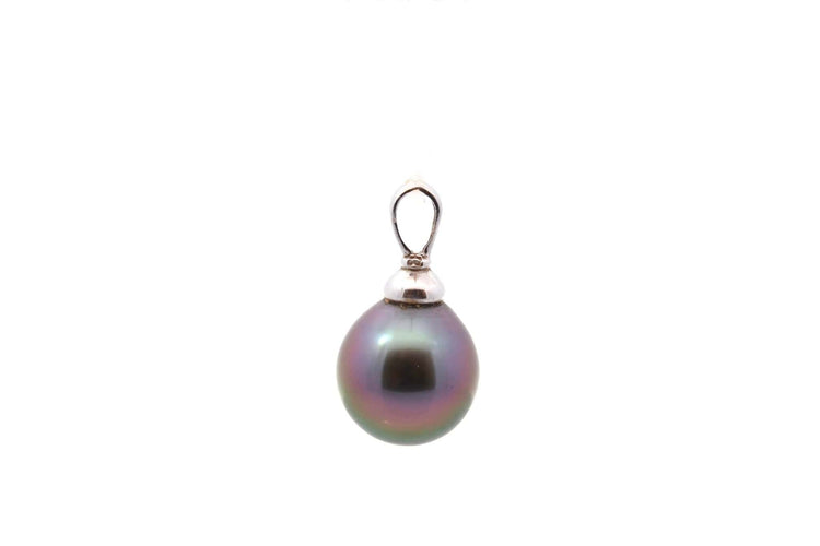 Pendentif Pendentif en or 18k avec perle de culture de Tahiti 12,62 mm 58 Facettes 27123