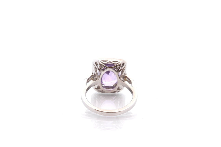 Bague 53 Bague Art déco en platine au saphir violet et diamants 58 Facettes 27137-27182
