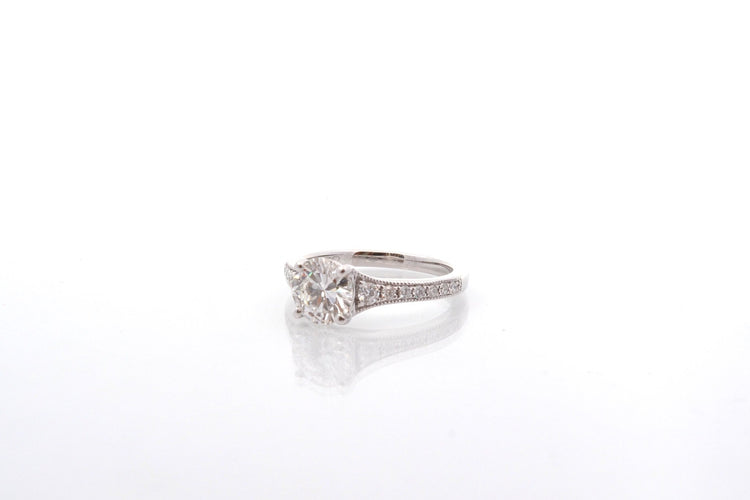 Bague 52 Bague en platine avec diamant 1,26 ct G SI2 58 Facettes 27142-27073