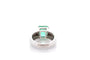 Bague 55 Bague vintage en platine avec émeraude 4,39 ct et diamants 58 Facettes 25822A - 27164