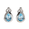 Boucles d'oreilles Boucles d'oreilles Clips Or blanc Topaze, Diamant 58 Facettes 2718242CN