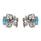 Boucles d'oreilles Boucles d'oreilles Clips Or blanc Topaze, Diamant 58 Facettes 2718242CN
