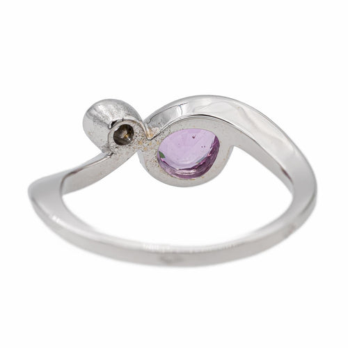 Bague 54 Bague Toi & Moi Or blanc Saphir, Diamant 58 Facettes 2718334CN