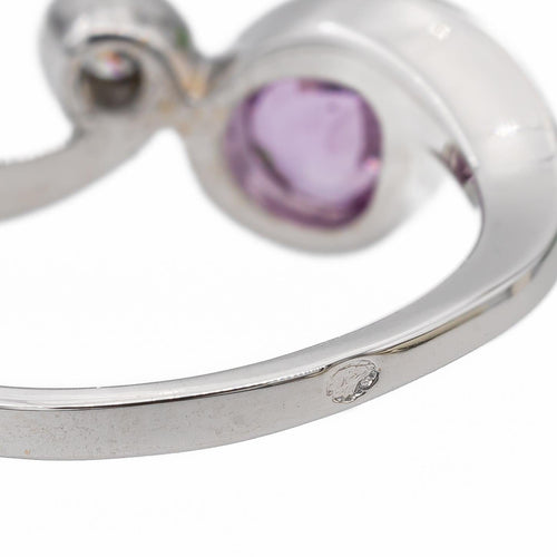 Bague 54 Bague Toi & Moi Or blanc Saphir, Diamant 58 Facettes 2718334CN