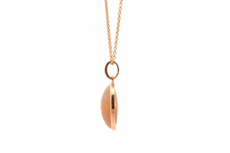 Pendentif Pendentif opale 7,28 ct et diamants en or 18k 58 Facettes 27209-27620