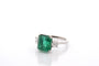 Bague 53 Bague émeraude 5,84 ct et diamants en platine 58 Facettes 27217-27357-27248-27249