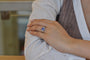 Bague 53 Bague saphir de Ceylan non chauffé 4,22 ct et diamants en platine 58 Facettes 27221-27420-27619