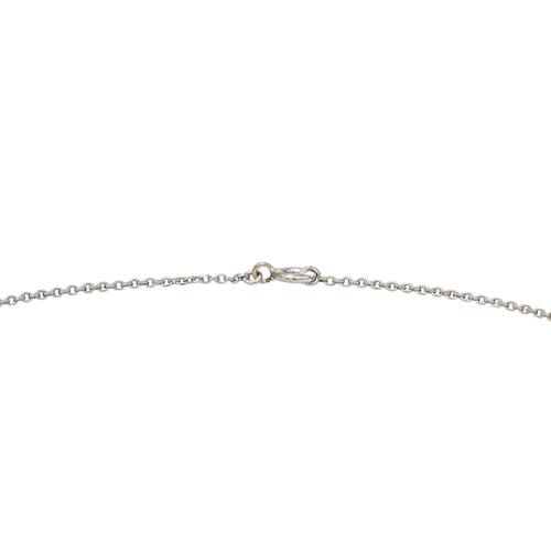 Collier Collier avec pendentif géométrique en or blanc 18 carats, platine et diamants 58 Facettes 2722615CN