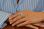 Bague 53 Bague vintage en or blanc 18k et diamants 58 Facettes 27236-27101