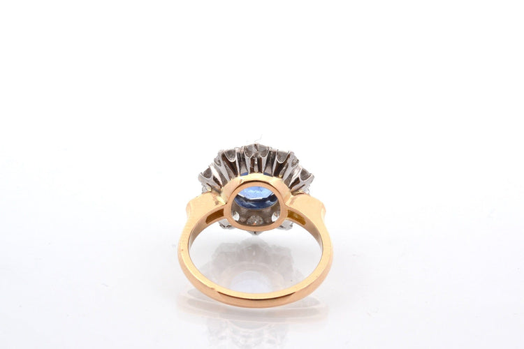 Bague 52 Bague saphir de Birman 2,19 ct et diamants en platine et or 18k 58 Facettes 27236-27417-27461