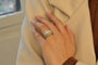 Bague 53 Bague vintage en or blanc 18k et diamants 58 Facettes 27237