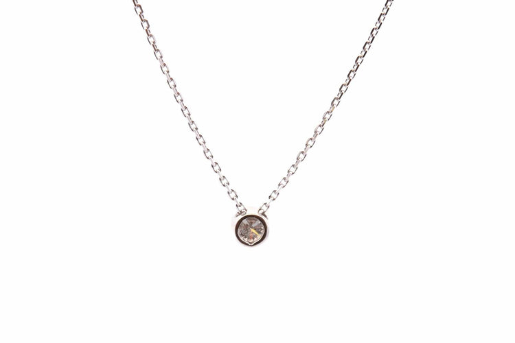 Collier Collier en or blanc 18k avec diamant 0,35 ct 58 Facettes 27256dv