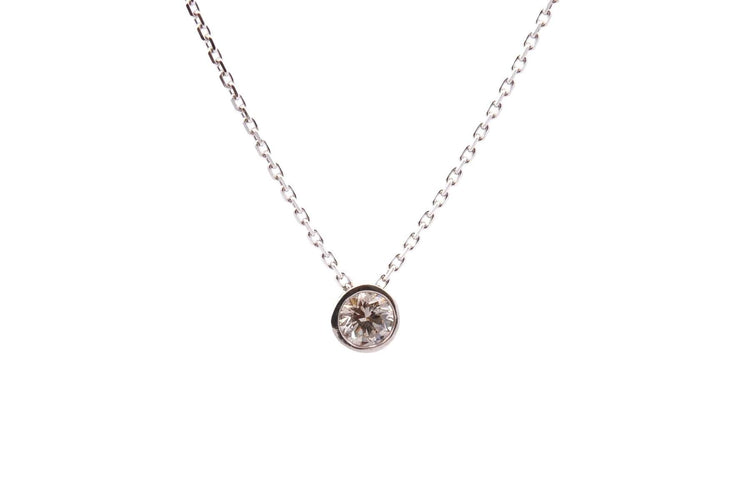Collier Collier en or blanc 18k avec diamant 0,35 ct 58 Facettes 27256dv