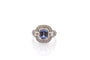 Bague 53 Bague vintage en platine avec saphir de Ceylan et diamants 58 Facettes 25831-27264