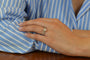Bague 53 Bague en platine avec diamant 1,23 ct et diamants 58 Facettes 27268-27373