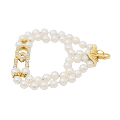 Bracelet Bracelet Or jaune Diamant, Perle 58 Facettes 2728212CN