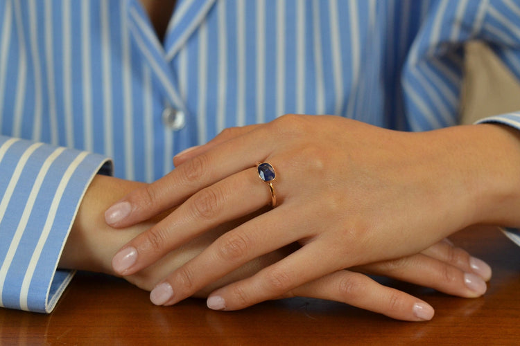 Bague 52 Bague saphir 2,92 ct en or 18k 58 Facettes 27296-26645