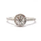 Bague 54 Solitaire or blanc 18 carats diamants 58 Facettes