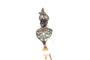Broche Épingle à chapeau ancienne en or 18k, argent et pierres 58 Facettes 27303