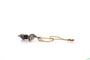 Broche Épingle à chapeau ancienne en or 18k, argent et pierres 58 Facettes 27303