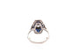 Bague 51.5 Bague Art déco en or blanc 18k avec diamants et saphirs 58 Facettes 27307
