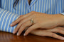 Bague 54 Bague ancienne en or 18k avec perles de culture et diamants 58 Facettes 27309