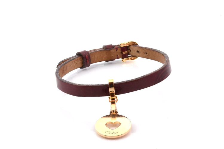 Bracelet Cartier - Bracelet en or jaune 18k et cuir 58 Facettes 27329