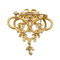 Broche Broche Art nouveau en or jaune, blanc et rose 18 carats avec perles et diamants 58 Facettes 2734285CN