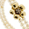 Bracelet Bracelet double rang de perles et diamants en or jaune 18 carats 58 Facettes 27351