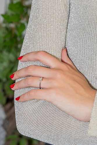 Bague 52 Bague Solitaire Or blanc Diamant 58 Facettes 2735371CN