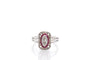 Bague 56 Bague Art déco en or 18k et platine avec diamants et rubis 58 Facettes 27355