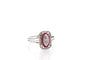 Bague 56 Bague Art déco en or 18k et platine avec diamants et rubis 58 Facettes 27355