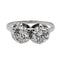 Bague 53 Bague Toi et Moi Platine Diamant 58 Facettes 2735890CN