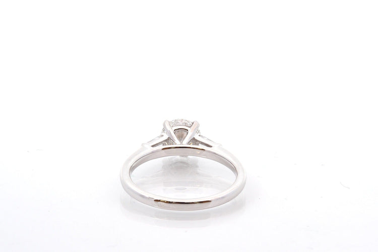 Bague 53 Bague en platine avec diamants 1,14 ct F/VVS2 58 Facettes 27359-27378