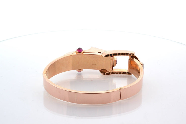 Bracelet Bracelet tank rubis et diamants en or jaune 18k 58 Facettes 27365