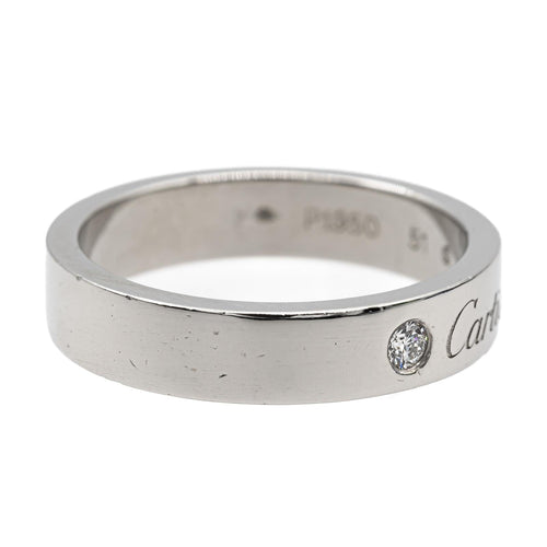 Bague 51 Cartier Bague Alliance Le C Platine Diamant 58 Facettes 2737243CN
