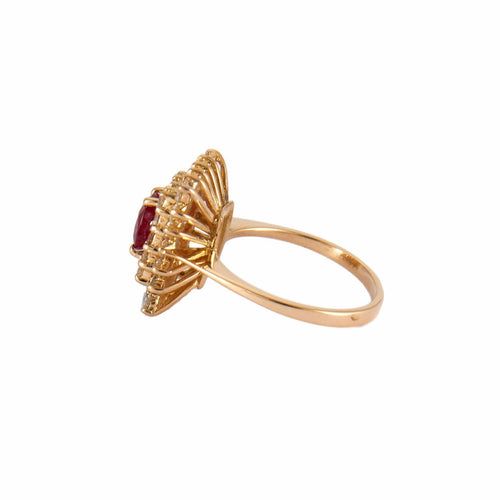 Bague 54 Bague Love en or jaune 18 carats et rubis, diamants 58 Facettes BO/220058 STA