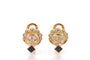 Boucles d'oreilles Boucles d’oreilles saphirs et diamants en or 18k 58 Facettes 27401