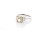 Bague 53 Bague en platine avec diamant jaune 2,01 ct et diamants 58 Facettes 27426-27584