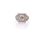 Bague 53 Bague Art déco en platine avec diamants 1,12 ct 58 Facettes 27447-27232