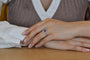 Bague 53 Bague saphir violet 2,36 ct et diamants en platine et or 18k 58 Facettes 27454-27186