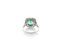 Bague 53 Bague Art déco en platine avec émeraude 1,93 ct et diamants 58 Facettes 27455-27179