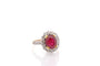 Bague 53 Bague vintage en or 18k et platine, rubis et diamants 58 Facettes 27456-27358