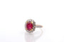 Bague 53 Bague vintage en or 18k et platine, rubis et diamants 58 Facettes 27456-27358