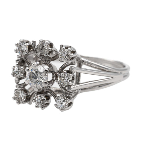 Bague 54 Bague Or blanc Diamant 58 Facettes 2746543CN