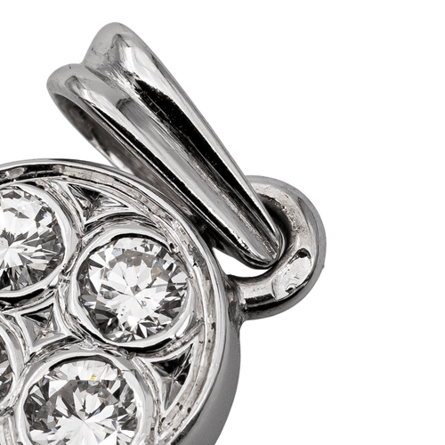 Pendentif Pendentif en or blanc 18 carats serti de diamants 58 Facettes 2747973CN