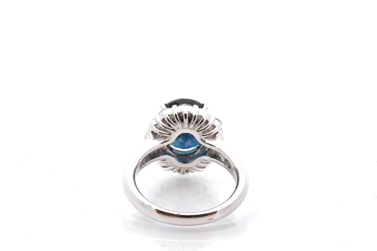 Bague 52 Bague vintage en platine saphir de Ceylan et diamants 58 Facettes 27489dv