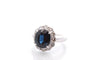Bague 52 Bague vintage en platine saphir de Ceylan et diamants 58 Facettes 27489dv