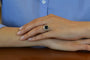 Bague 52 Bague vintage en platine saphir de Ceylan et diamants 58 Facettes 27489dv
